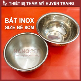 Bát inox - chén chum inox 8cm Trong Bộ Khay Hộp Inox Dụng Cụ Y Tế NANOCEE