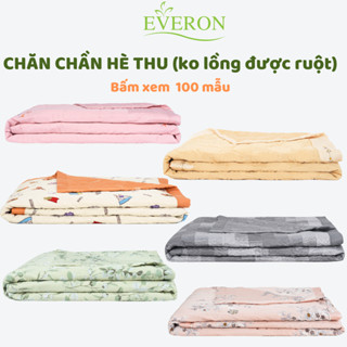 50 mẫu Chăn hè thu Everon giảm giá màu xanh đỏ tím vàng trắng chất cotton modal sồi, tencel cao cấp
