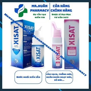 Nước muối biển sâu Xisat - Xịt sạch, thông mũi, ngăn ngừa ngạt mũi, sổ mũi