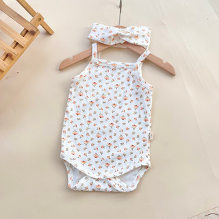 Bodysuit,body chíp hai dây kèm turban đáng yêu cho bé trai,bé gái