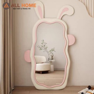 Gương Soi Toàn Thân Bọc Nỉ Hình Chú Thỏ Decor ALLHOME Gương Nhập Khẩu Đức 5 Lớp Cao Cấp