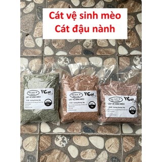 Cát Đậu phụ Tofu Vcat 3L CÁT VỆ SINH Đậu nành cát  Đổ bồn cầu thoải mái- Cát hữu cơ cho mèo