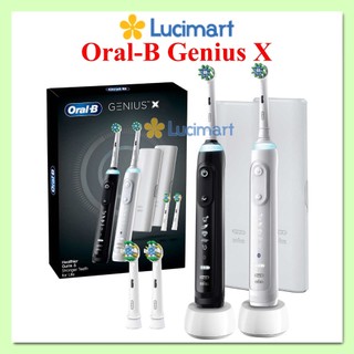 Bàn chải điện Oral-B Genius X, Smart Clean 360, Radiant Clean Rechargeable Toothbrush [Hàng Đức]