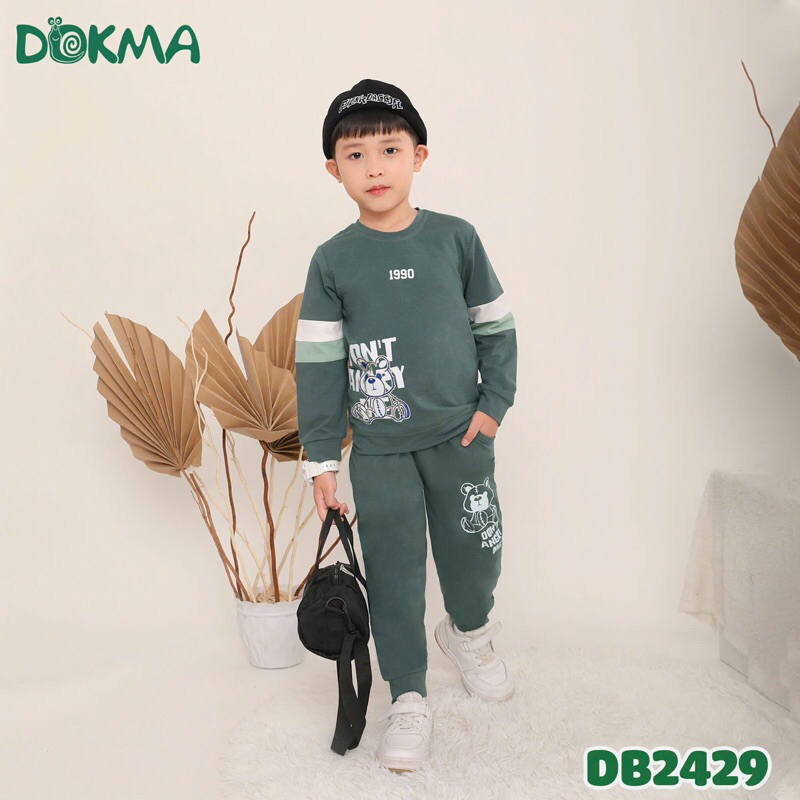 {CHÍNH HÃNG}_Bộ dài tay Dokma bé trai 2-6Y DB2429