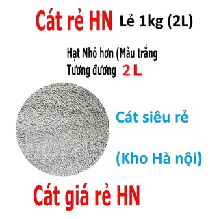 (Bán theo cân) Cát mèo 1kg  cát vệ sinh mèo đất sét ít bụi (từ tải 30kg)