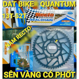 Nhông sên dĩa[Cao Su] Datbike Quantum 13T-52T sên vàng