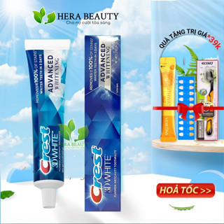 Kem đánh răng Crest 3D White Advance 147gr hàng chính hãng USA - Răng trắng hơi thở thơm mát