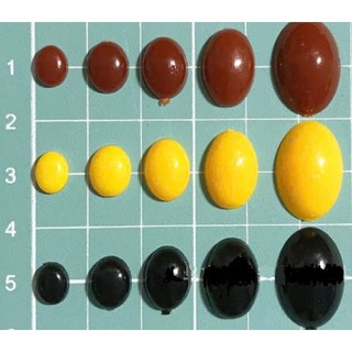 Mắt/mũi thú hình oval gồm 3 màu đen, nâu, vàng và 5 size