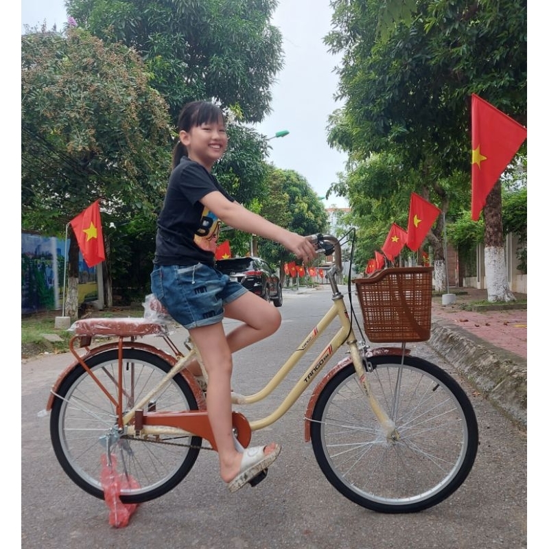 Xe đạp mini size lớn 2 khung Tango 24, 26 inch cho học sinh cấp 2 và người lớn