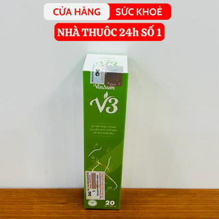 VINSLIM V3 Giúp hỗ trợ kiểm soát cân nặng Vinslim v3 Hộp 20 viên sủi