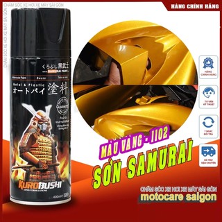Sơn samurai 1102 màu vàng kẹo ánh kim - sơn xịt mã màu 1102 vàng honda 400ml