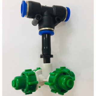 Béc phun sương 4 cửa kèm kết nối nhanh ống 8mm,10mm,12mm
