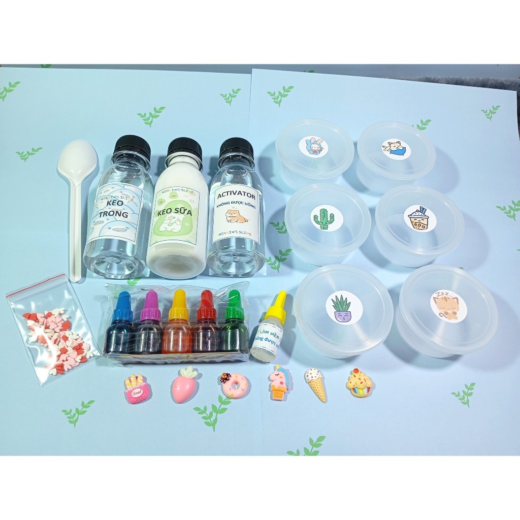 [11] SET LÀM SLIME TRONG, SLIME SỮA CƠ BẢN NHẤT - BỘ DỤNG CỤ LÀM SLIME HỖN HỢP