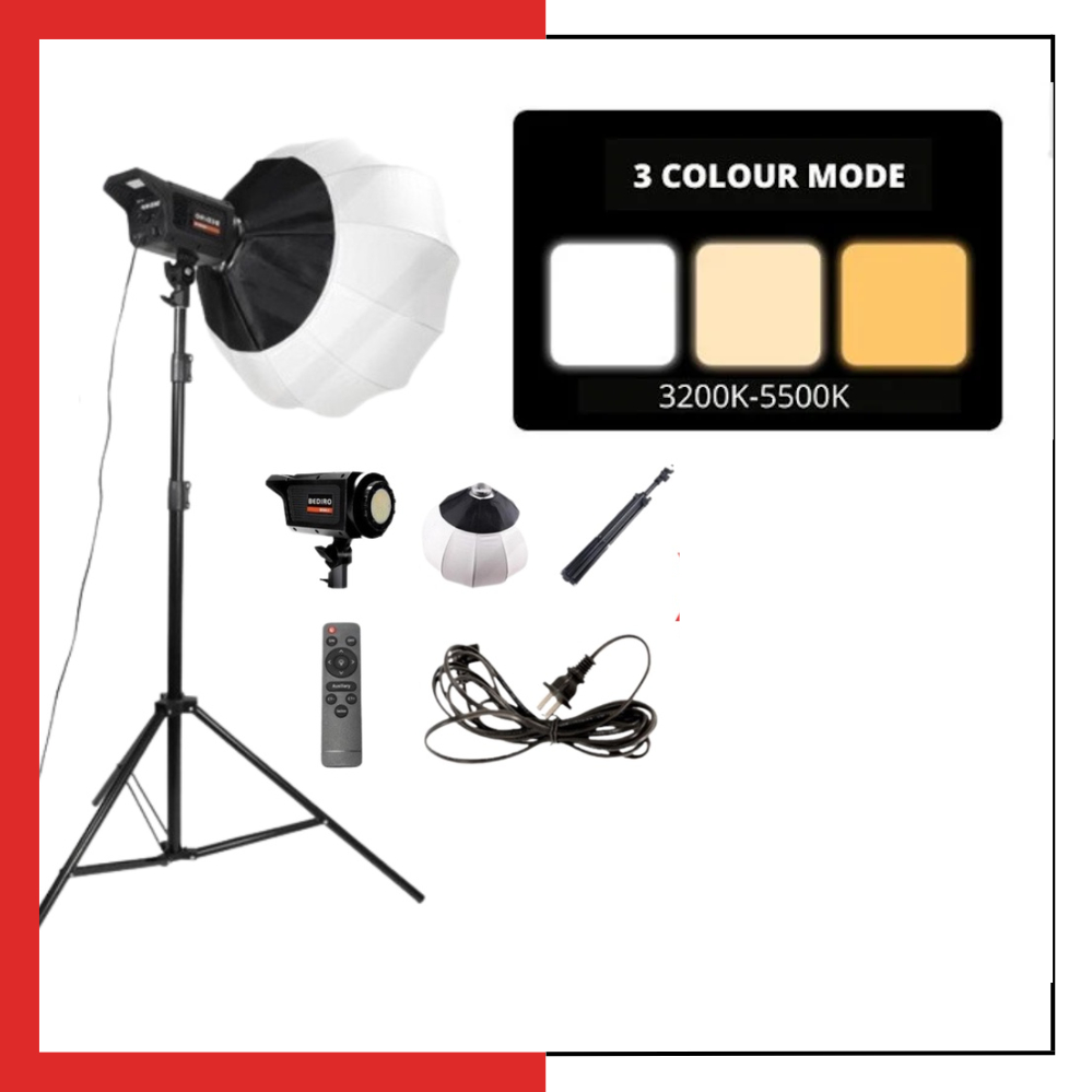 Đèn Chụp Studio Hình Cầu Bediro BD-400S chiếu sáng Studio chụp ảnh livestream và quay video