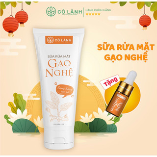 Sữa rửa mặt gạo nghệ Cỏ Lành 100G - Làm sạch sâu da, hỗ trợ làm mờ thâm, giúp da mềm mịn.