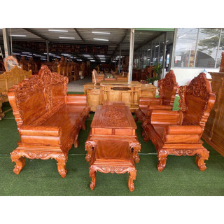 [ FRESHIP HCM ] Bộ sa lông hoàng gia gỗ hương đá 100% tay 12 cao cấp,sang trọng