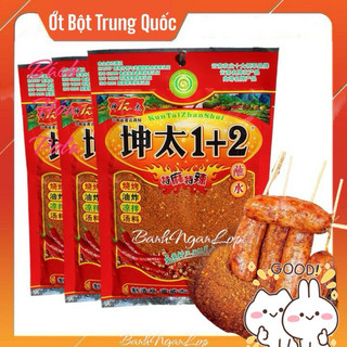 Bột ớt tê cay 1+2 gói 100gr chilli bbq powder, ớt bột xúc xích nướng đá