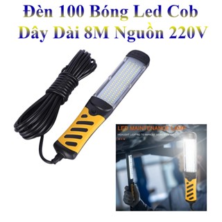 Đèn 100 Bóng Led Cob Siêu Sáng Dây Dài 8M Nguồn 220V Có Nam Châm Và Móc Treo