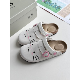 Dép đế dày mũi tròn Kitty nữ mùa hè phong cách mới dép Kitty dễ thương