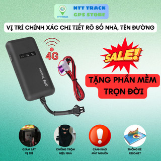 Định vị xe máy ô tô NTT02 4G giám sát vị trí chống trộm xe