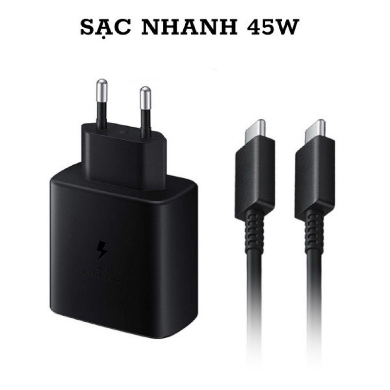 Sạc nhanh SS 45W củ sạc cáp dây sạc nhanh type-c bảo hành 12 tháng lỗi 1 đổi 1