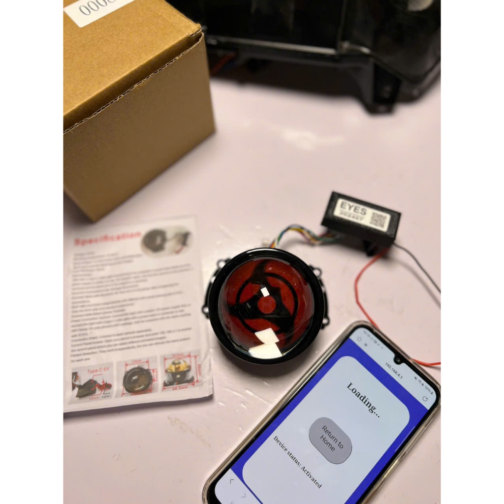 kính lúp bi cầu sharingan chỉnh app cả bộ phụ kiện BẢO HÀNH 8 THÁNG 1 ĐỔI 1