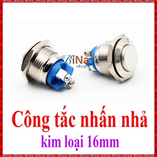 Công tắc nhấn nhả kim loại 16mm, Nút nhấn nhả tạm thời