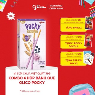 Combo 4 hộp Bánh que Glico Pocky Wholesome vị Sữa chua Việt quất