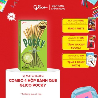 Combo 4 hộp Bánh que Glico Pocky vị Matcha 35gr
