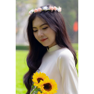 (Siêu mềm,nhẹ) Vòng hoa đội đầu chụp kỉ yếu hoa xốp xinh xắn