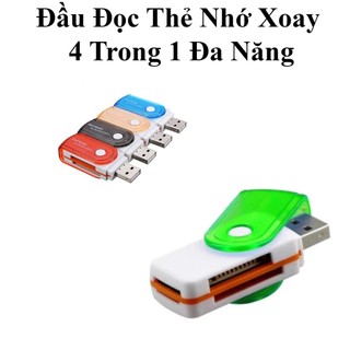 Đầu đọc thẻ nhớ đa năng xoay 4 trong 1