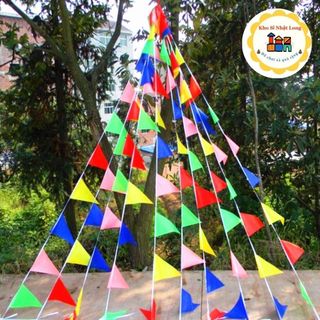 10 m dây cờ đuôi nheo trang trí gồm 30 lá cờ