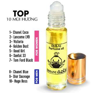 Tinh Dầu Nước Hoa Lăn 12ml Nam Nữ Lưu Hương 2 - 3 Ngày Dạng Lăn Tiện Lợi và Tiết Kiệm