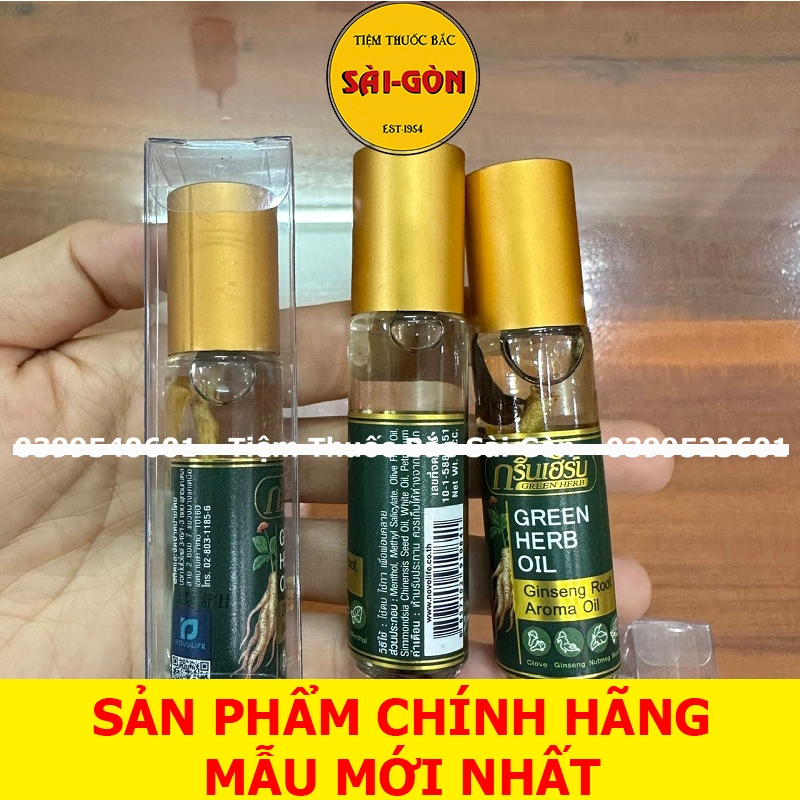 10 chai Dầu Sâm Herb Oil Thái Lan 8cc (CHÍNH HÃNG, MẪU MỚI NHẤT)
