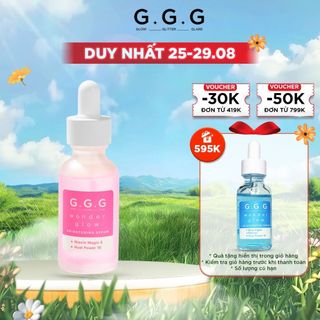 Serum Hồng dưỡng sáng mờ thâm căng bóng da 10% HA, 5% Niacinamide G.G.G Wonder Glow Brightening 30ml