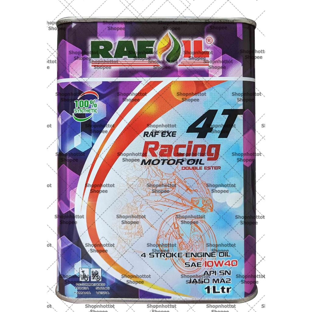 Dầu nhớt tổng hợp xe ga, xe số Rafoil Racing 10w40 1000ml (1L )