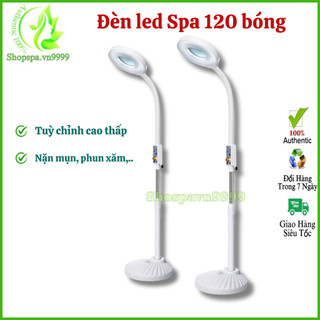 Đèn Led soi da Đế Nặng 120 bóng siêu sáng, Đèn led Spa phun xăm, nặn mụn cao thấp tuỳ chỉnh