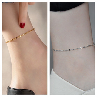 Lắc chân lắc tay inox cao cấp kiểu lá me trơn không đen không rỉ Viee