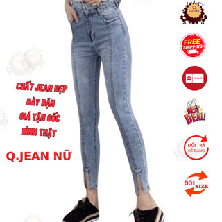 QUẦN JEAN NỮ VIỀN GIỮA MẪU SIÊU ĐẸP 1262 và trơn basic 1045 cực đẹp size chuẩn quần bò nữ đai cao