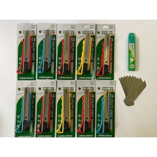 Combo 10 dao rọc giấy hiệu Berrylion cao cấp thép xịn A100 ( Tặng 10 lưỡi dao thay thế )