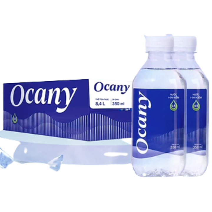 Nước uống đóng chai i-on kiềm OCANY chai 350ml