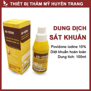 Dung Dịch Sát Khuẩn Da Povidone Iodine 10% Chai Cồn Đỏ (Vàng) - Thẩm Mỹ Huyền Trang NANOCEE