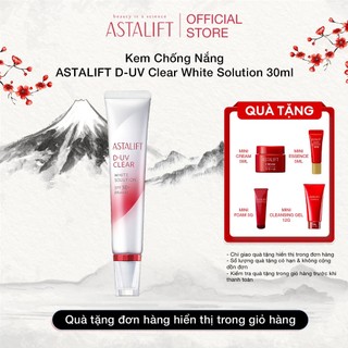 Kem Chống Nắng Dưỡng Trắng Da Đẩy Lùi Tàn Nhang Đồi Mồi ASTALIFT D-UV Clear White Solution SPF50+ PA++++ 30ml