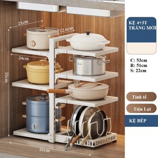 [ HÀNG MỚI VỀ ] Kệ Giá Để Xoong Nồi Chảo 2-3-4-5 Tầng Có Thể Điều Chỉnh, Dùng Để Trên Kệ Bếp, Gầm Bếp, Góc Bếp