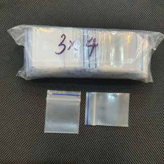 100 túi zip nhỏ giá rẻ 3x4, túi zíp mini, túi miết mép size 3x4 viền xanh, đỏ