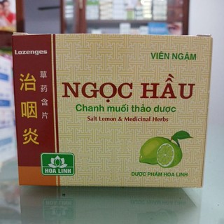 Viên ngậm chanh muối thảo dược NGỌC HẦU - Hoa Linh hộp 20 viên