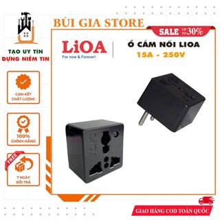 Phích ổ cắm đa năng LiOA phi 4 chuyển 3 chấu thành 2 chấu