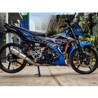 Tem rời satria xanh đen chử tàu
