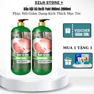 Dầu Gội Xả Bưởi Yuki 800-2000ml SilkStore+ Dưỡng Tóc Kích Mọc Tóc Phục Hồi Tóc Hư Tổn Giảm Rụng Tóc Thơm Lâu