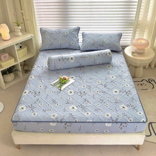 Bộ ga gối 3 Món Cotton đũi hàn quốc trần bông hàng nhập khẩu